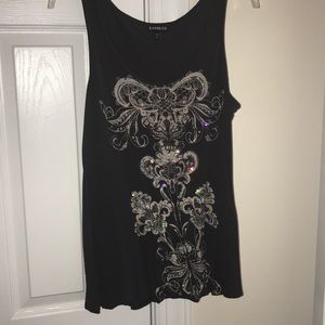 Express sequined pattern tank